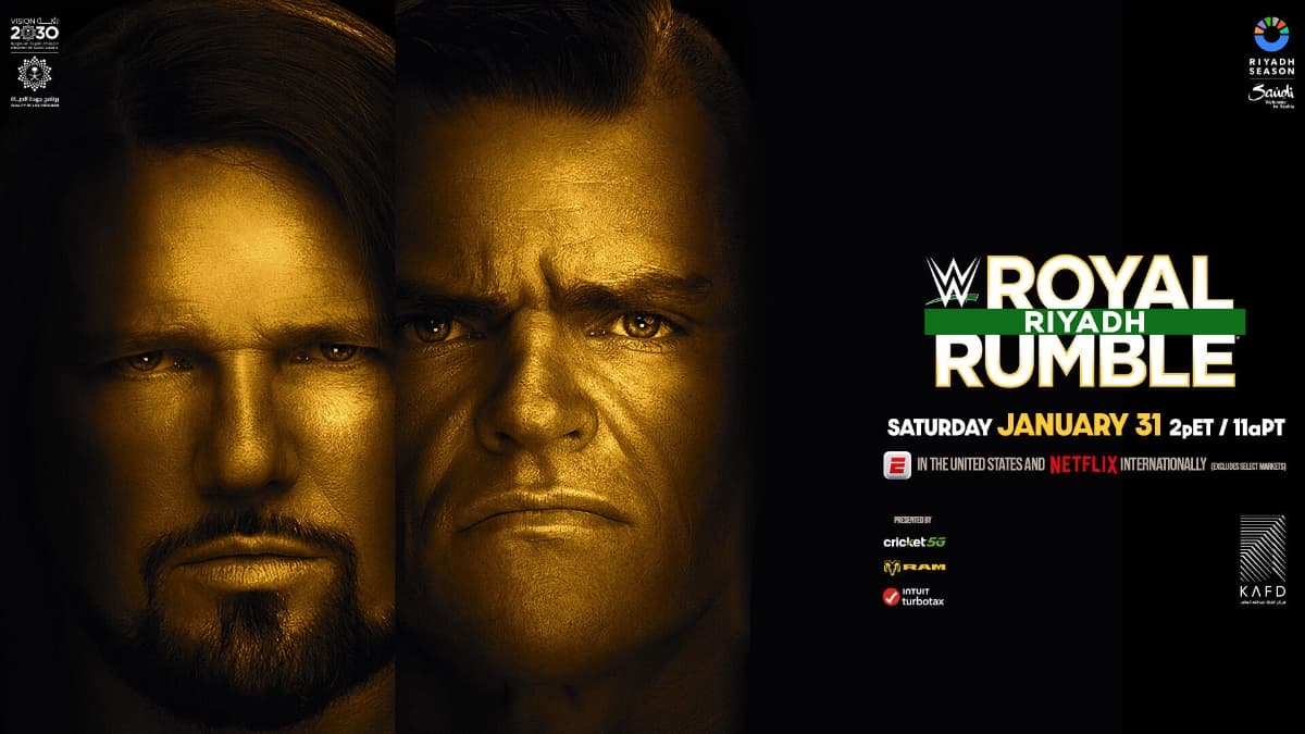 Graphic for Gunther vs. AJ Styles at WWE Royal Rumble 