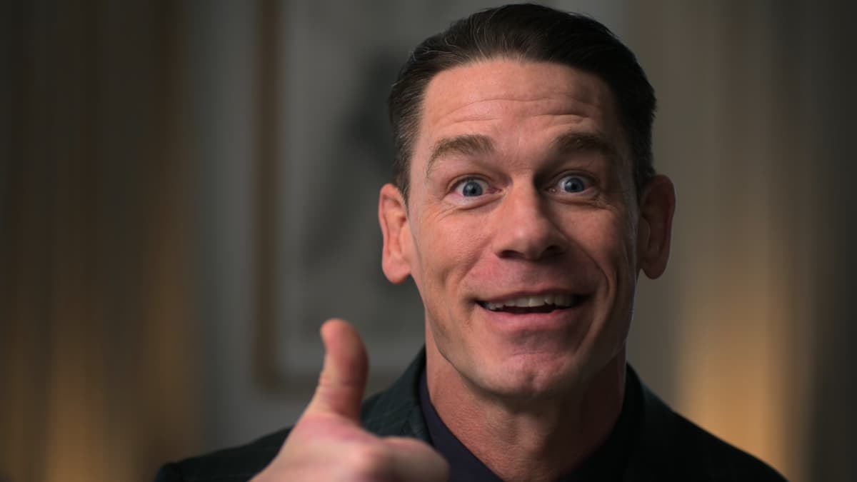 John Cena sticking this thumb up on WWE Unreal