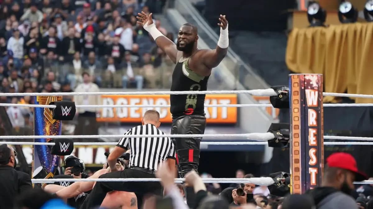 Omos WrestleMania 39 celebrating.jpeg