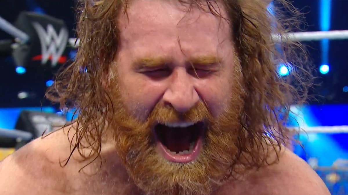 Sami Zayn screaming