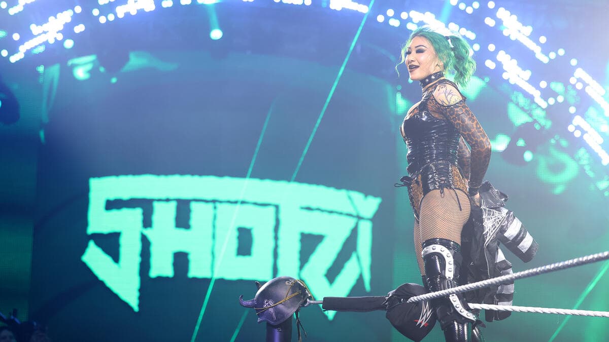 Shotzi Blackheart on the top turnbuckle at WWE NXT