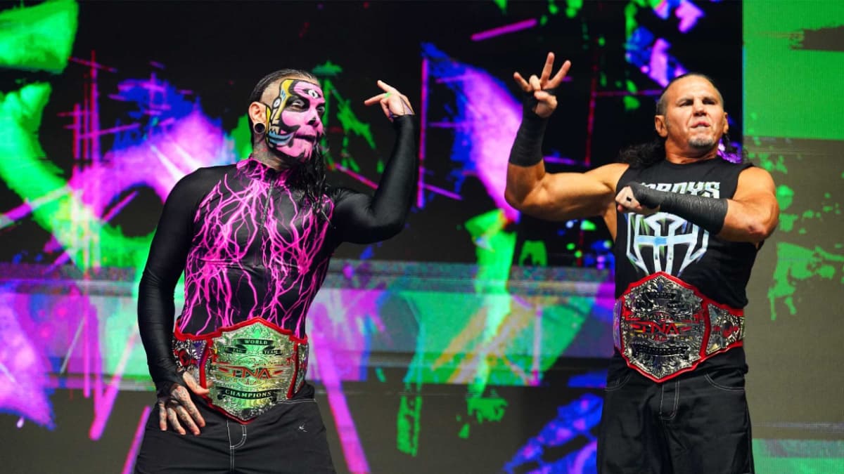 The Hardys making their entrance on January 23, 2025 episode of TNA IMPACT