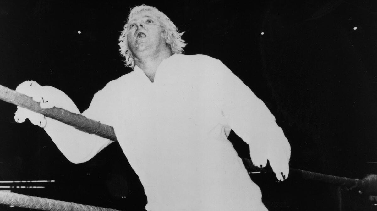Bobby Heenan in a weasel suit
