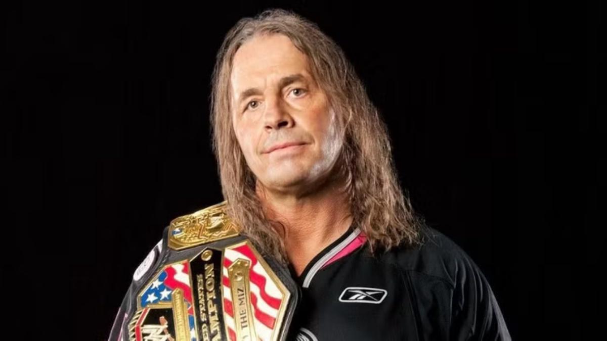 Bret Hart with the United States Title in 2010
