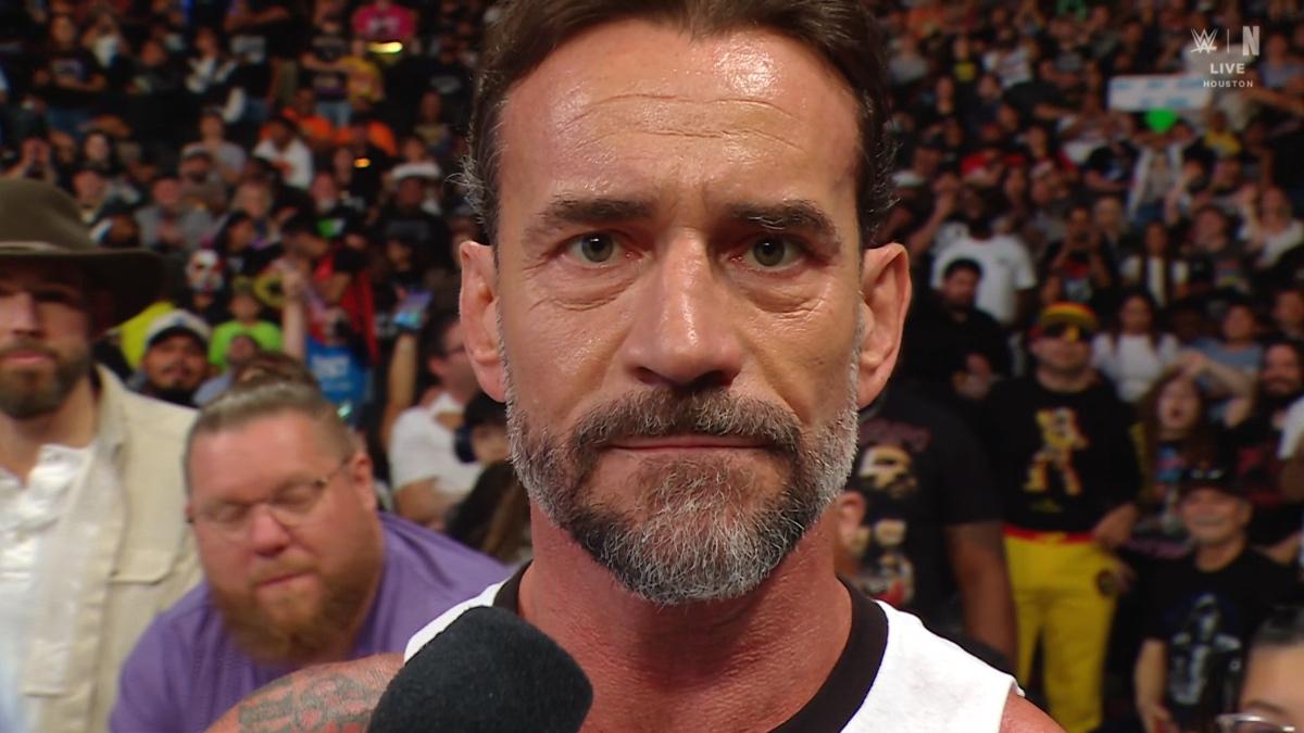 CM Punk glowering into the camera on WWE Raw