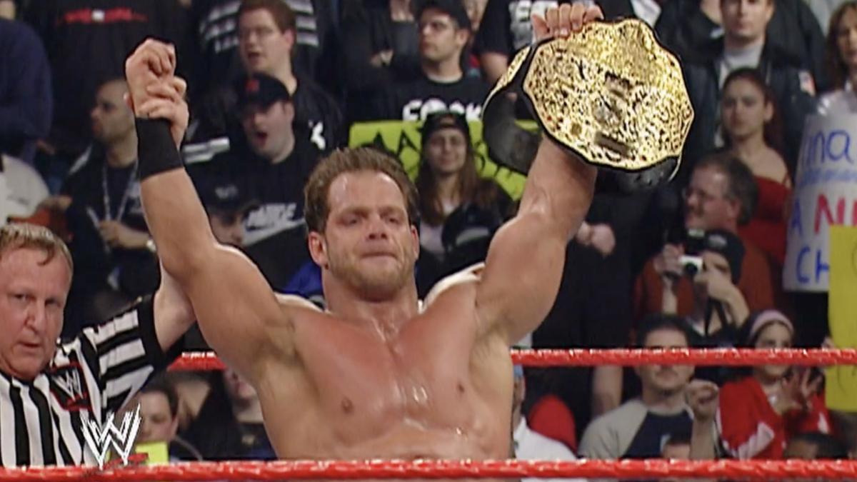 Chris Benoit holding World Heavyweight Title on Raw after WrestleMania XX