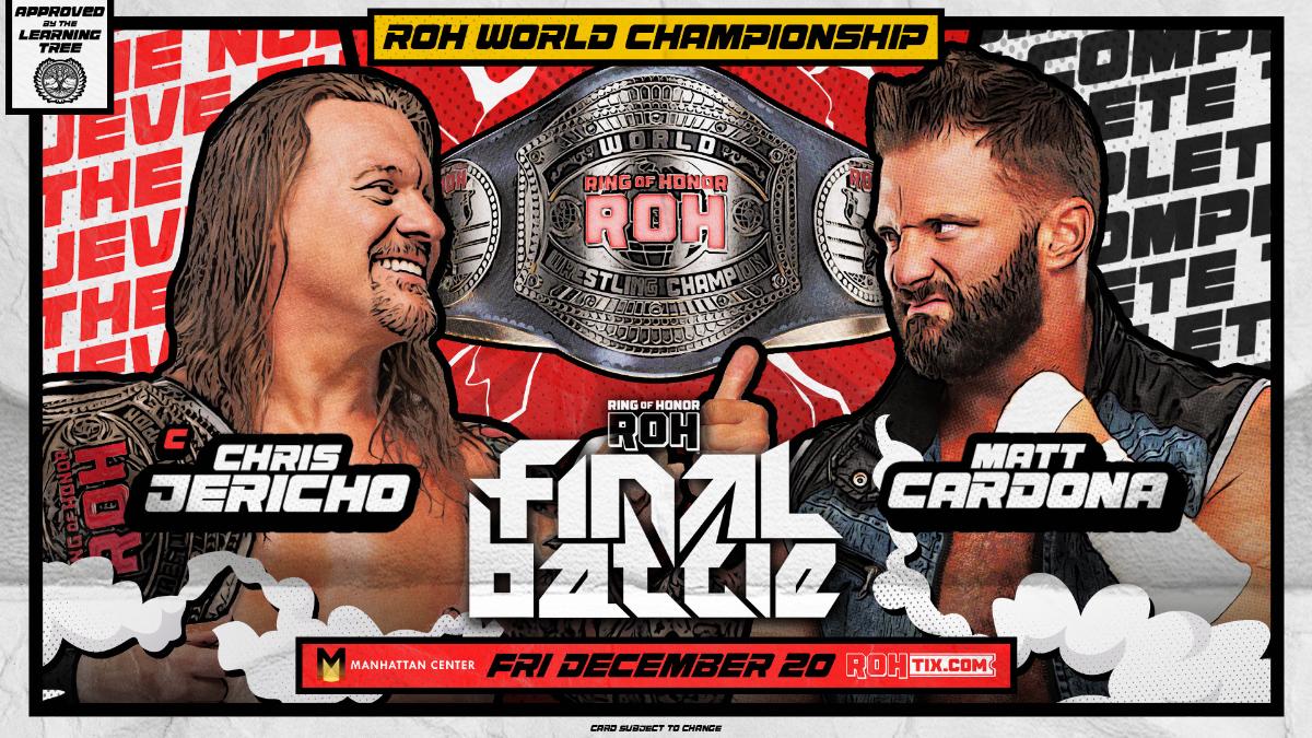 Graphic for Chris Jericho vs. Matt Cardona at ROH Final Battle 2024