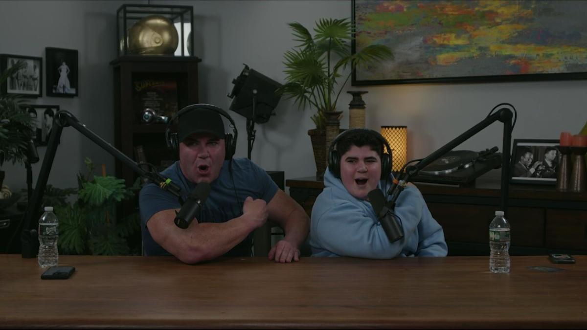 Big Boom and Big Justice giving a big BOOM