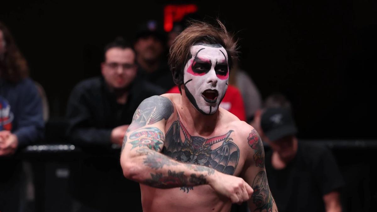 Danhausen joking around topless at ROH Final Battle 2024