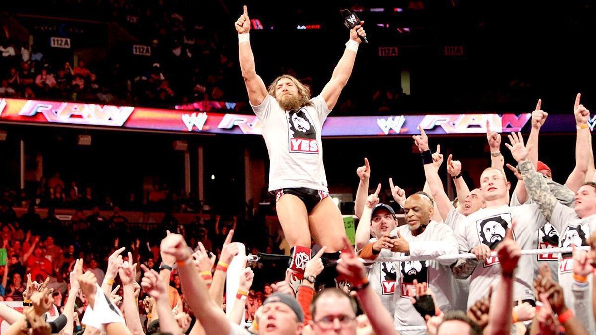 Daniel Bryan leading the YES! movement on the March 10, 2014 episode of WWE Raw