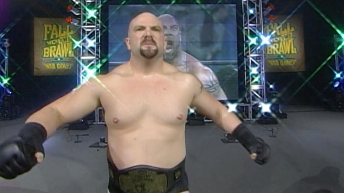 Fake Goldberg walking to the ring at WCW Fall Brawl 1998