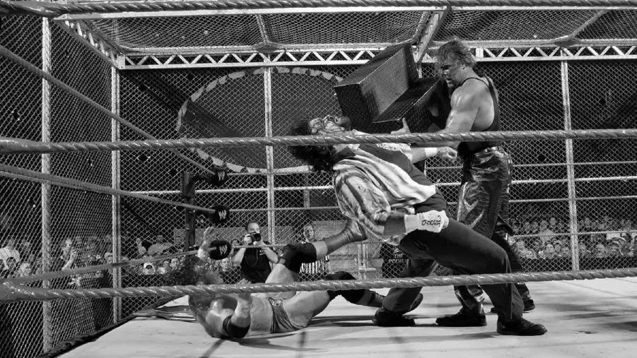 Hell in a cell kevin nash triple h mick foley bad blood 2003