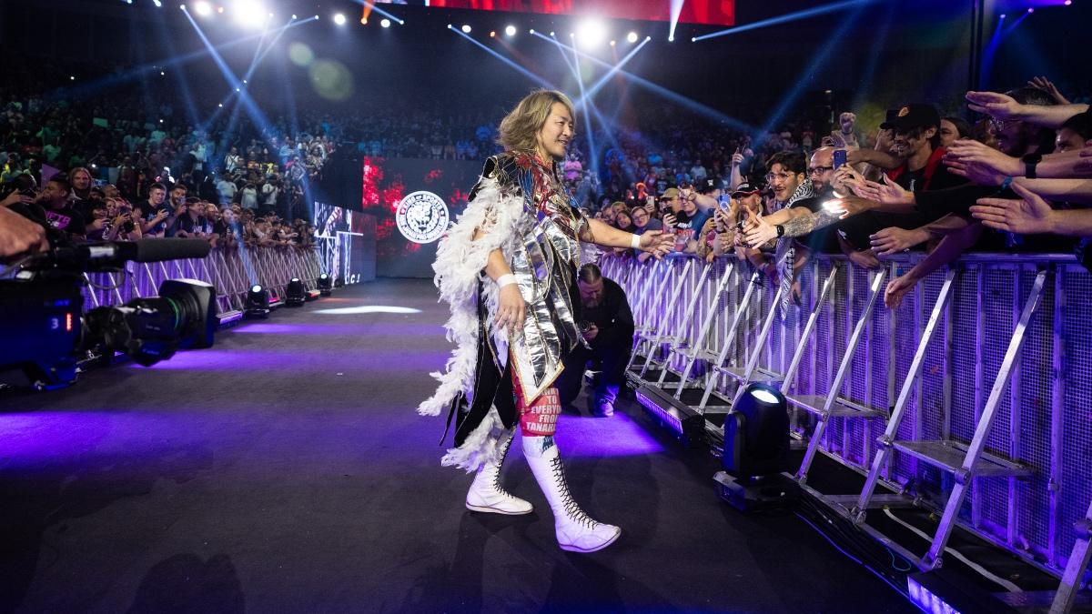 Hiroshi Tanahashi making his entrance at AEW x NJPW Forbidden Door 2025