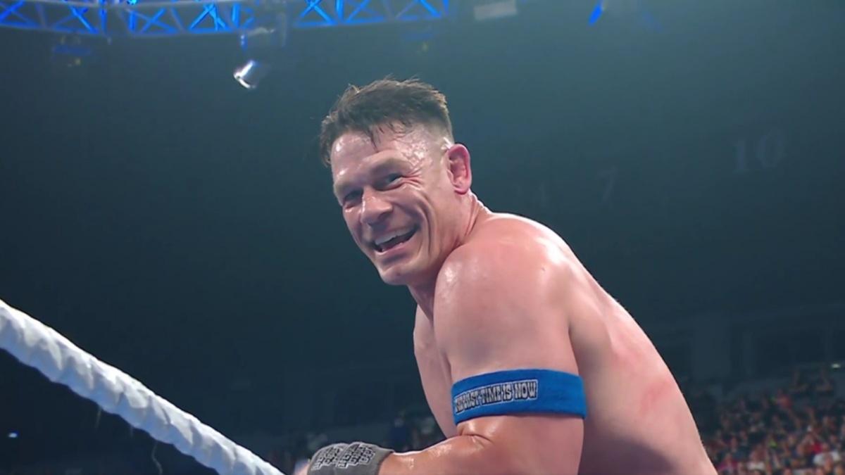 John Cena smiling on SmackDown
