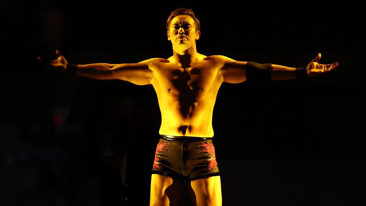 Kazuchika Okada in a golden glow