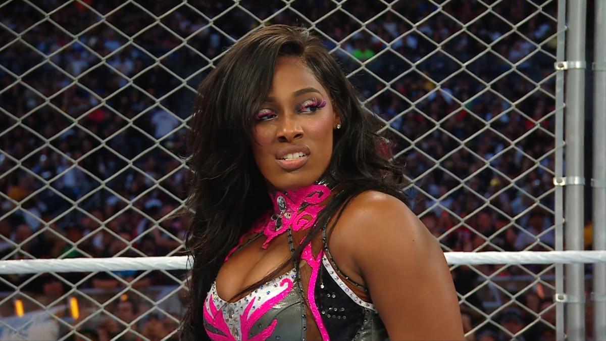 Lash Legend looking in disgust at WWE Survivor Series 2025