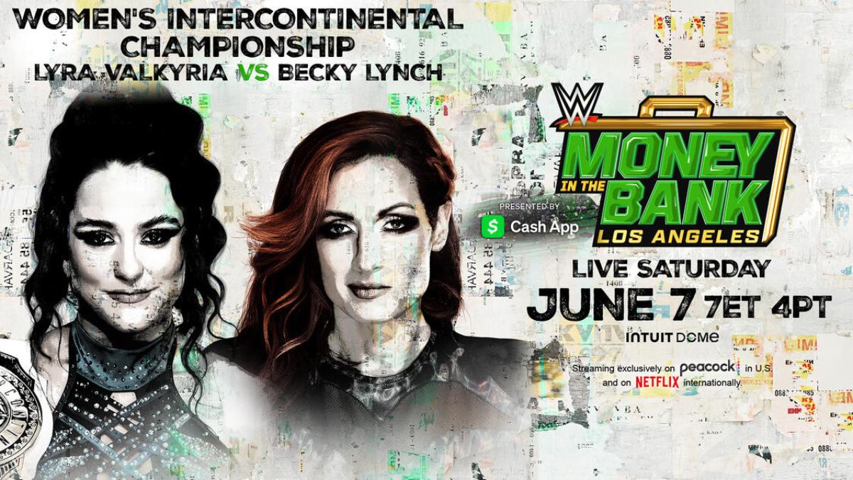 Graphic for Becky Lynch vs. Lyra Valkyria at WWE Money In The Bank 2025