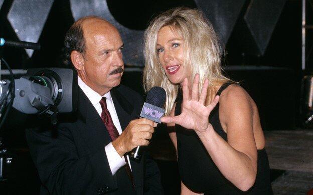 Madusa being interviewed by Gene Okerlund in WCW