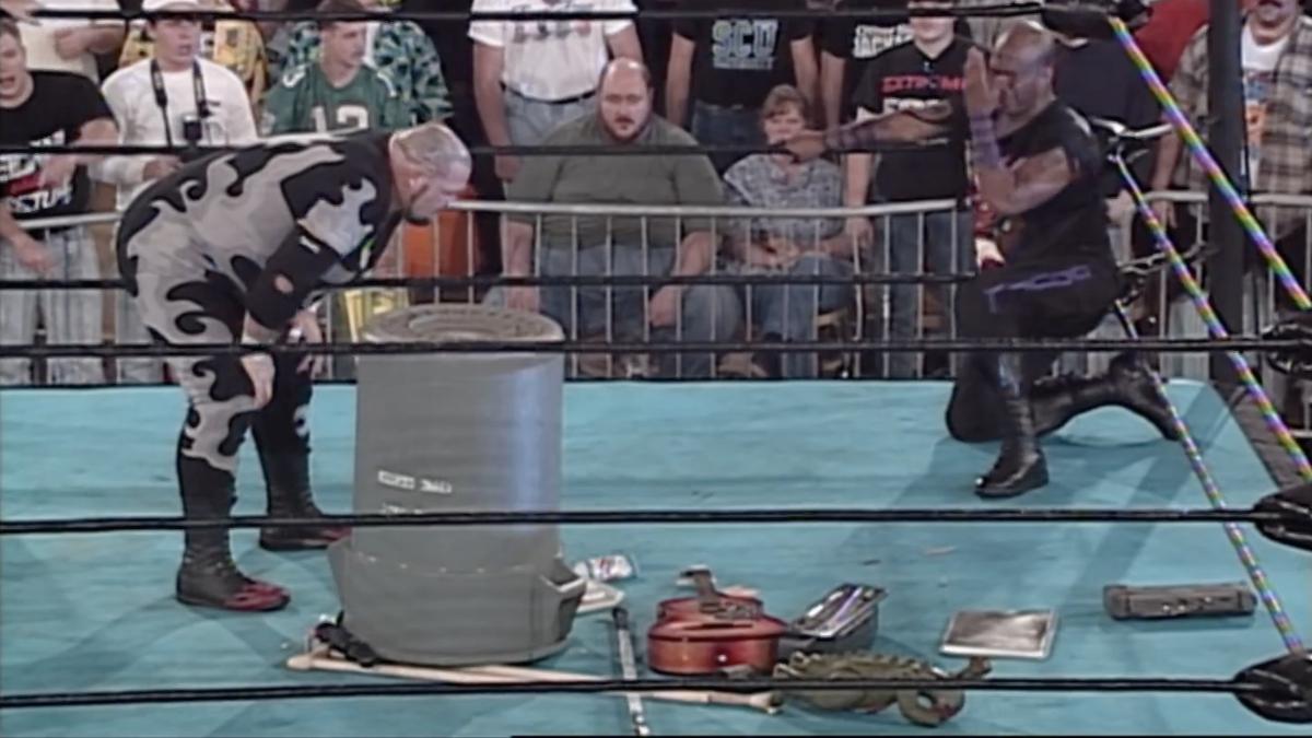 New Jack and Bam Bam Bigelow at ECW Wrestlepalooza 1998
