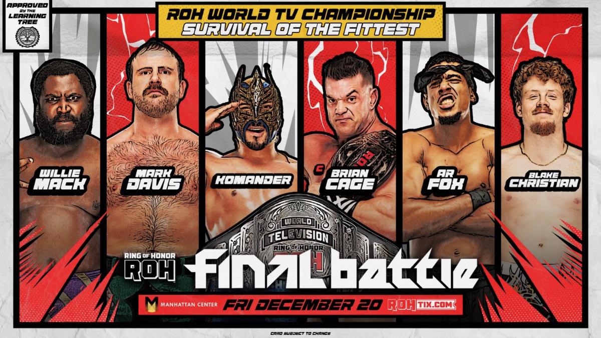Graphic for the Survival of the Fittest match at ROH Final Battle 2024