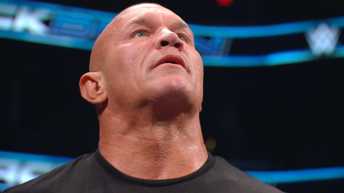 Randy Orton looking up