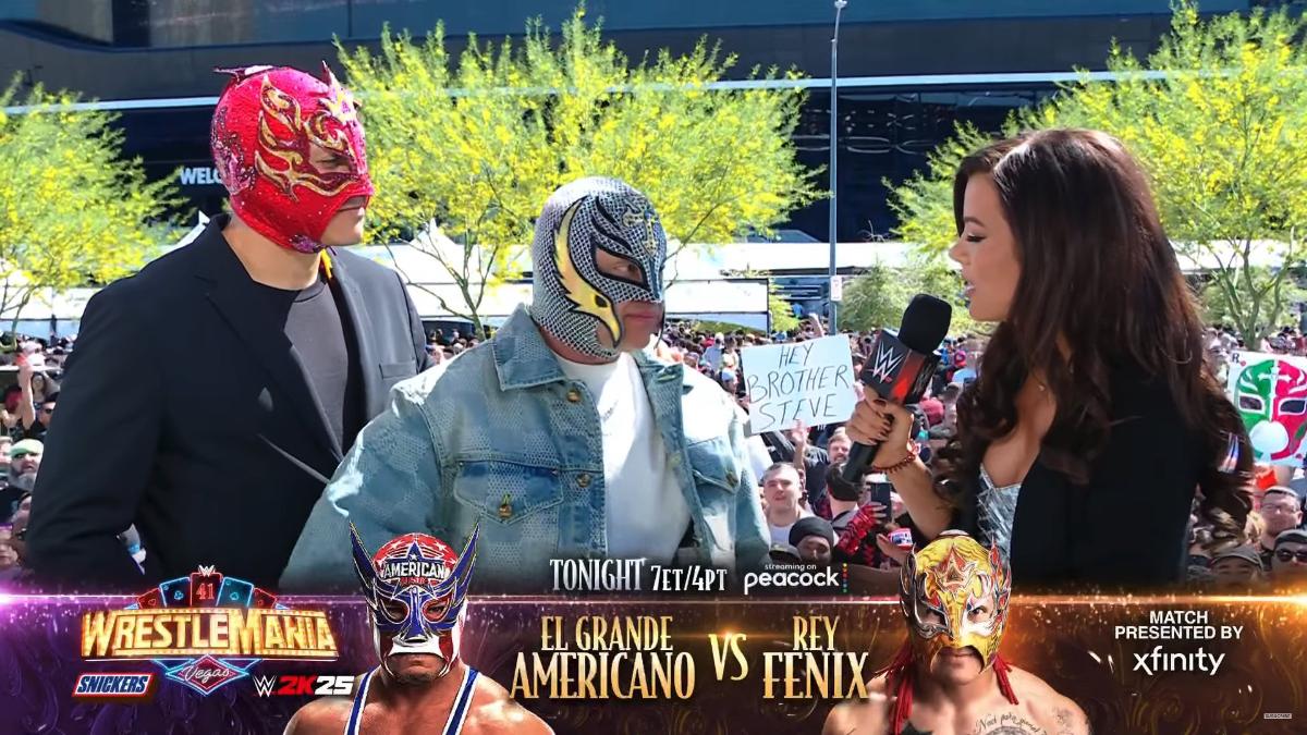 Rey Fenix and Rey Mysterio on WWE WrestleMania 41 pre-show