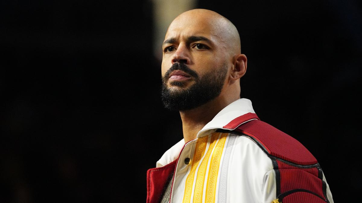 Ricochet looking wistful on April 2025 episode of AEW Dynamite