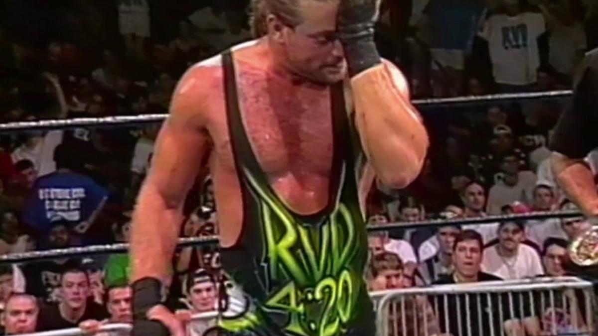 Rob Van Dam wearing an RVD 4:20 singlet