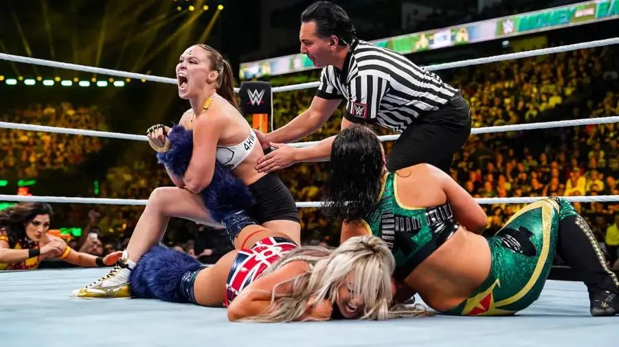 Ronda Rousey ankle lock Liv Morgan Money in the Bank 2023.jpg