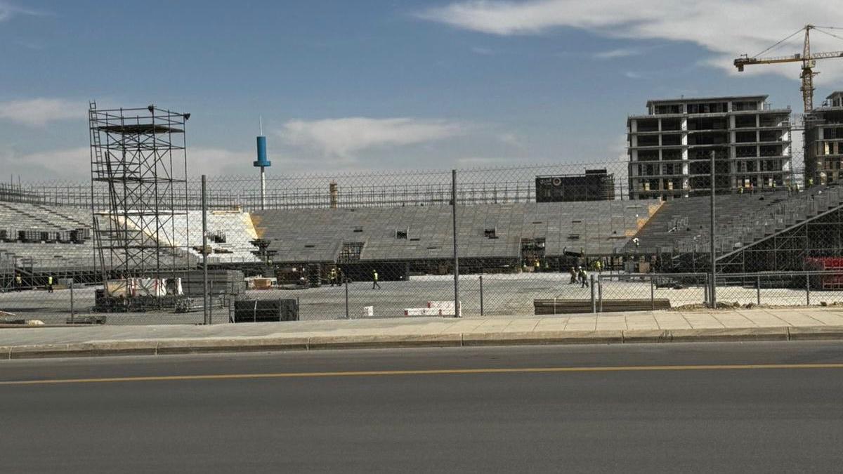 Construction site of arena for Royal Rumble 2026