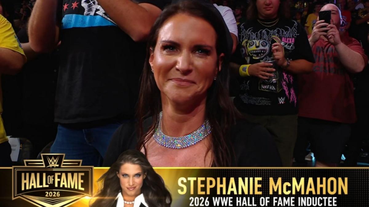 Stephanie McMahon being announced for the Hall Of Fame 
