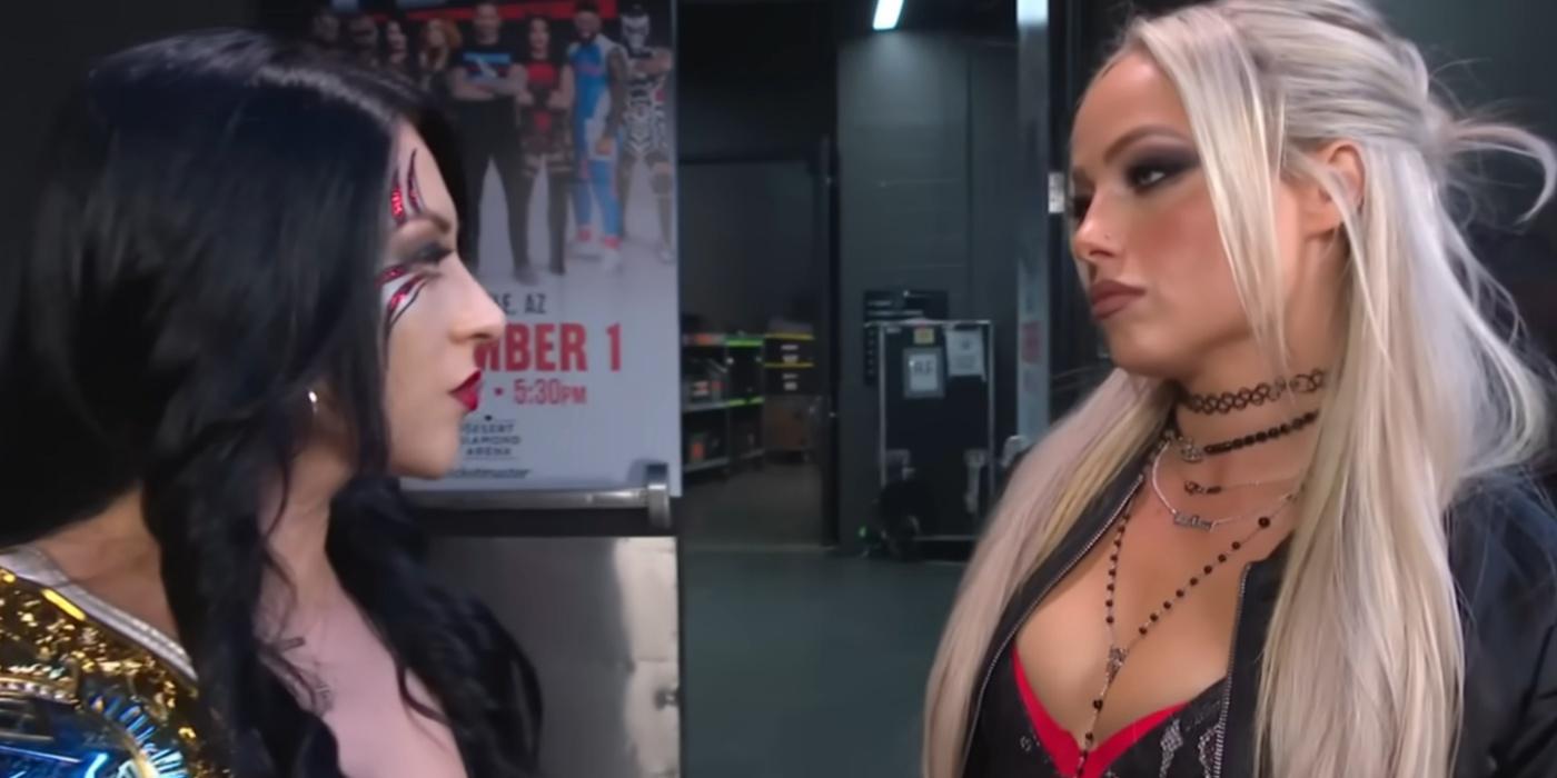 Liv Morgan and Stephanie Vaquer facing off