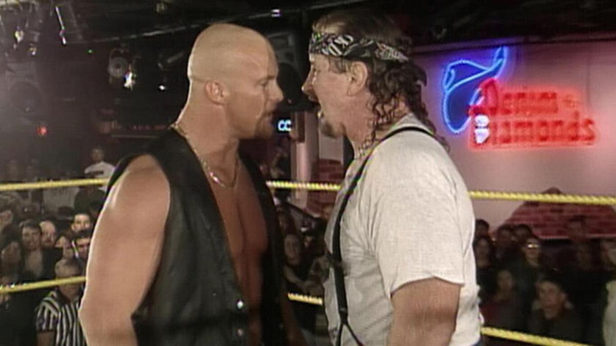 Steve Austin and Terry Funk come face-to-face