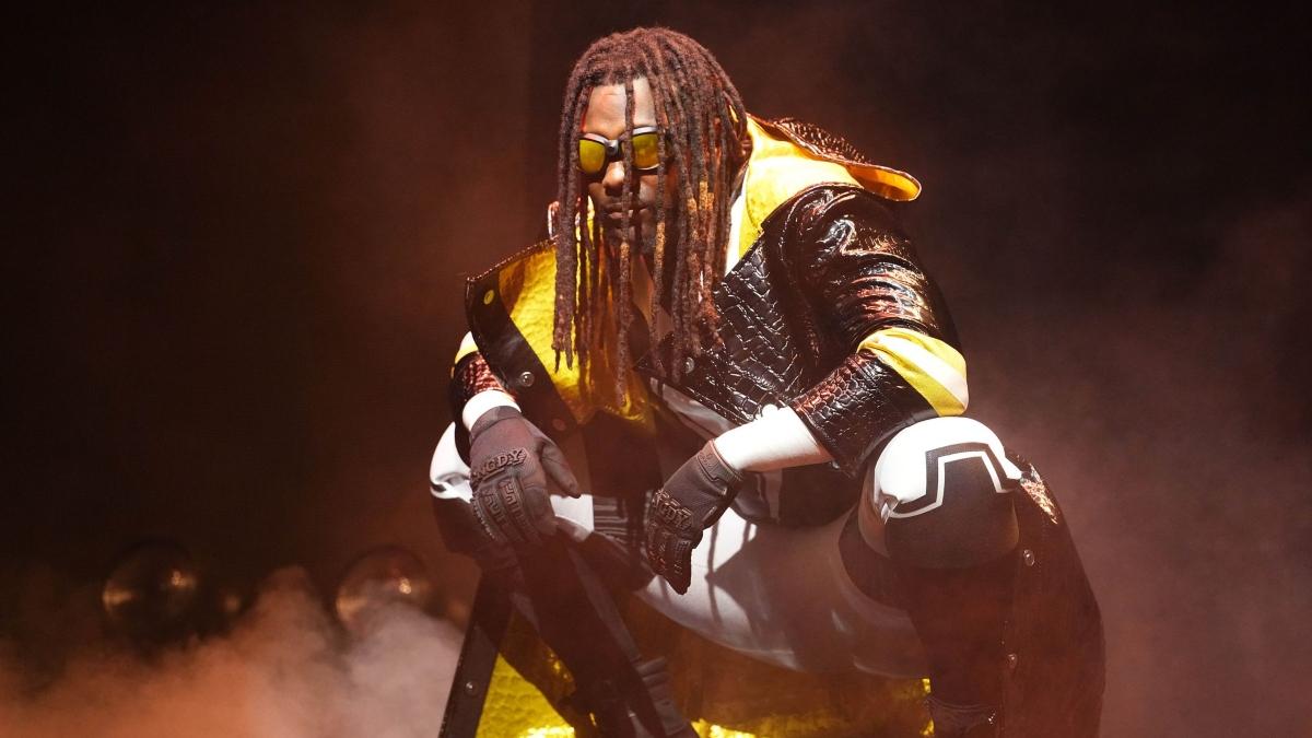 AEW star Swerve Strickland makes his entrance at Dynasty 2025