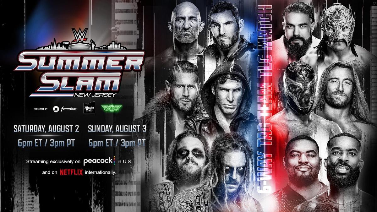 Graphic for TLC match at WWE SummerSlam 2025