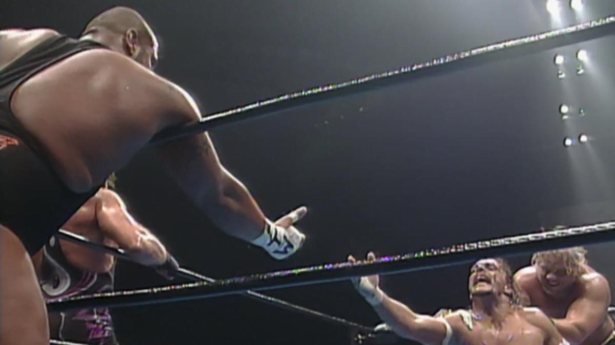 Sabu trying to tag in Taz at ECW November To Remember 1998