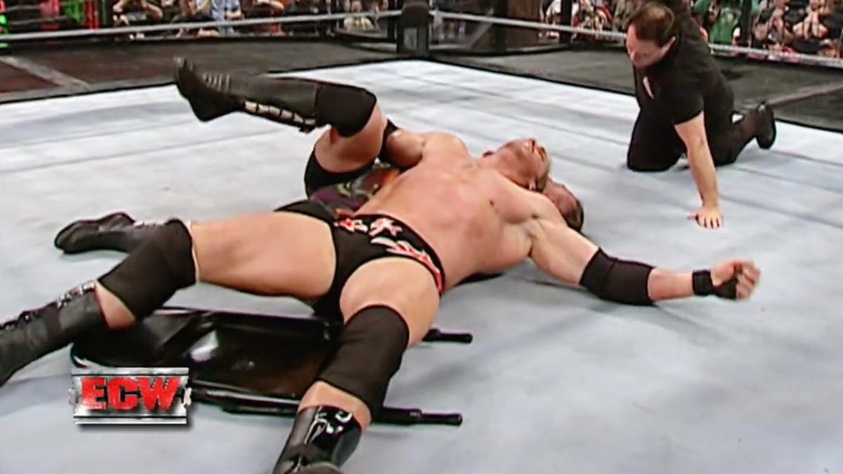 Test pinning Rob Van Dam at ECW December to Dismember