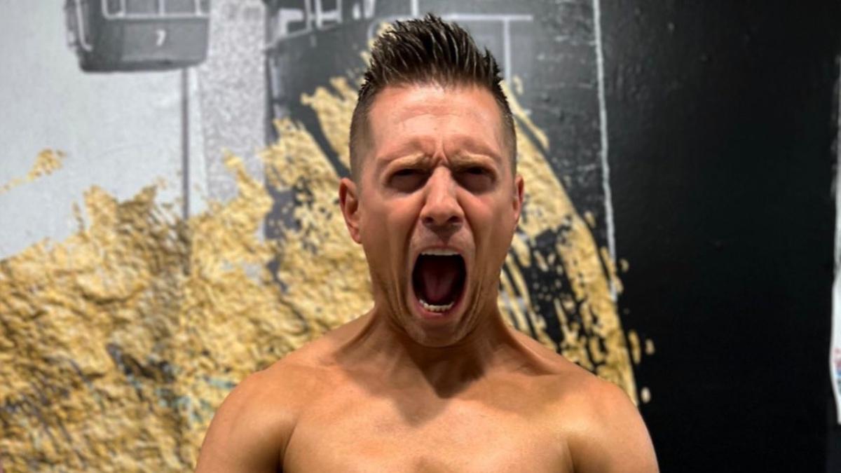 The Miz shouting backstage at WWE Royal Rumble 2023