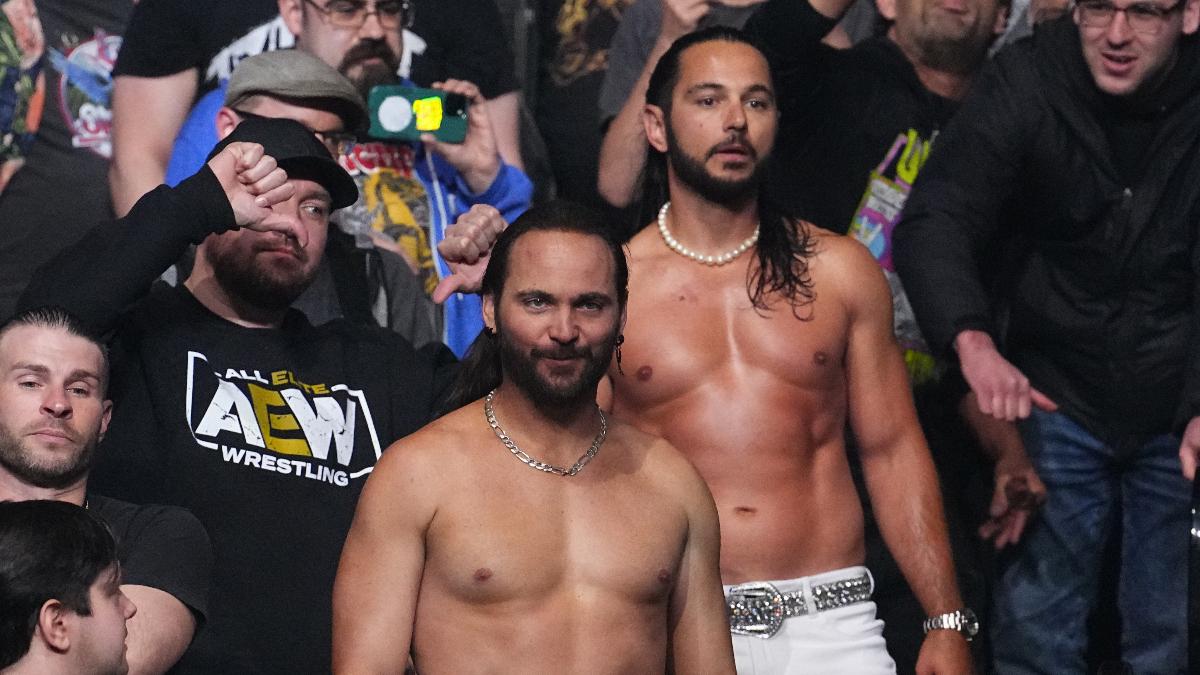 The Young Bucks in the audience at AEW Dynasty 2025