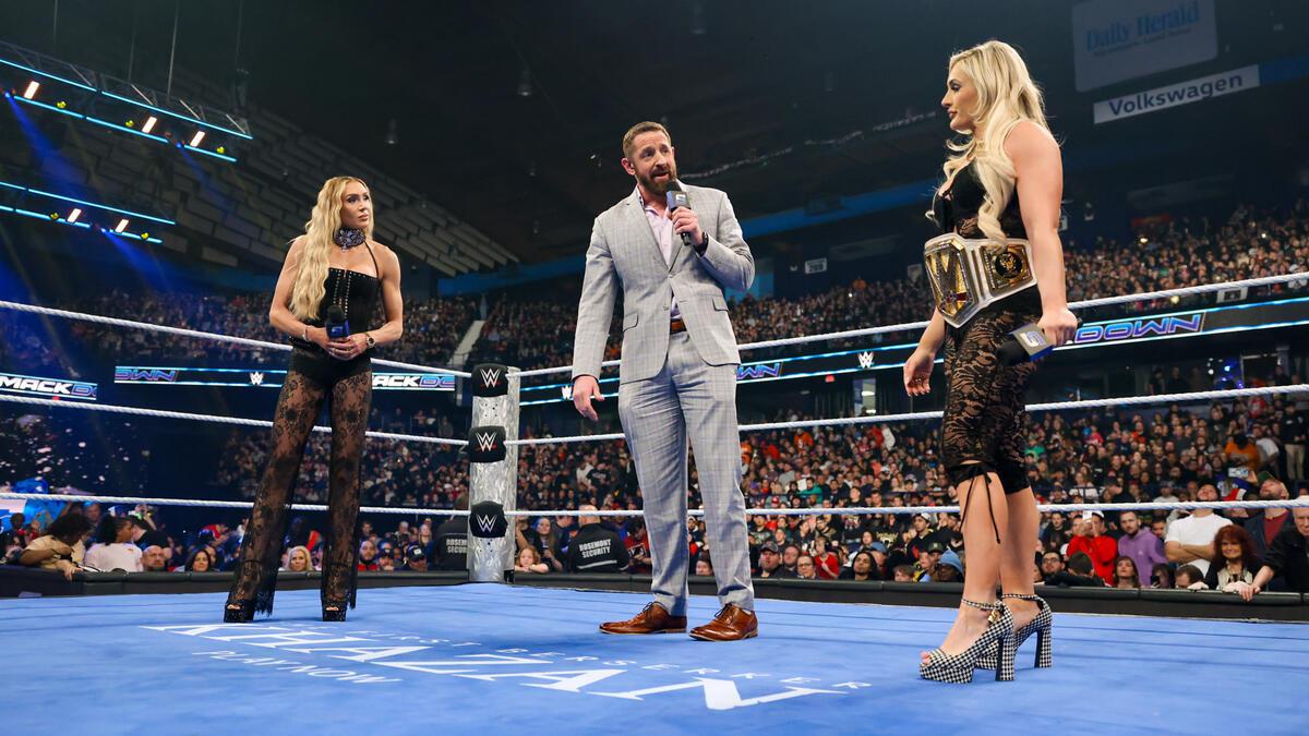 Tiffany Stratton Charlotte Flair SmackDown March 2025