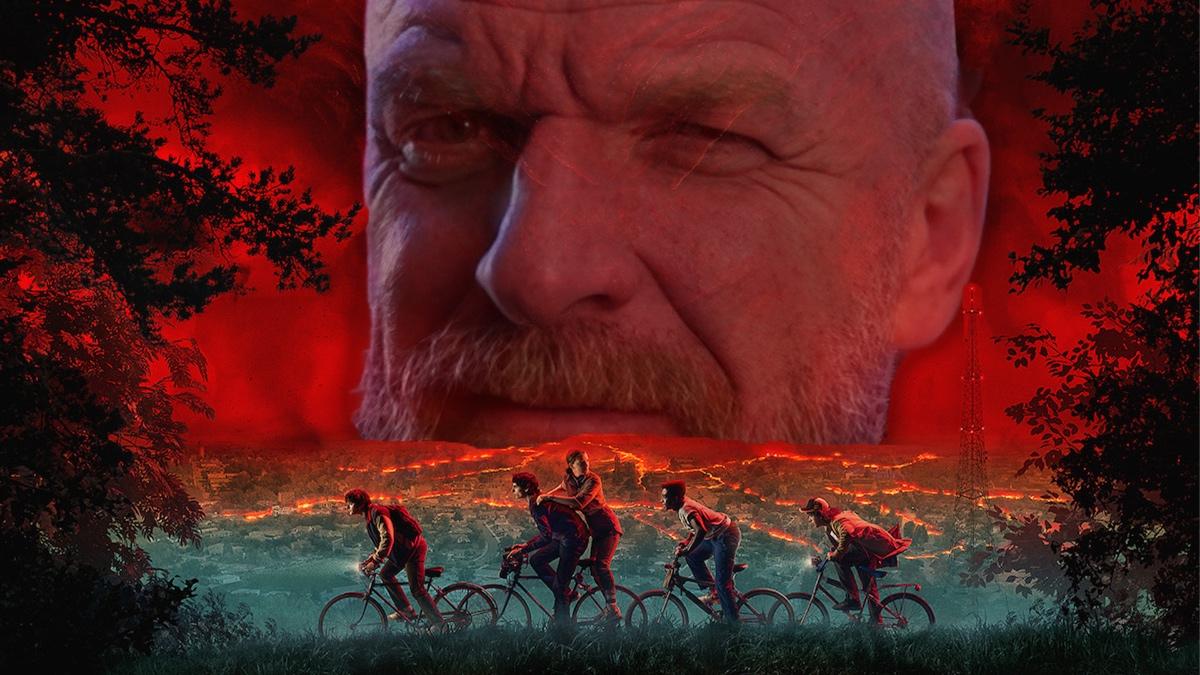Stranger Things 5 poster but with Triple H superimposed over Vecna