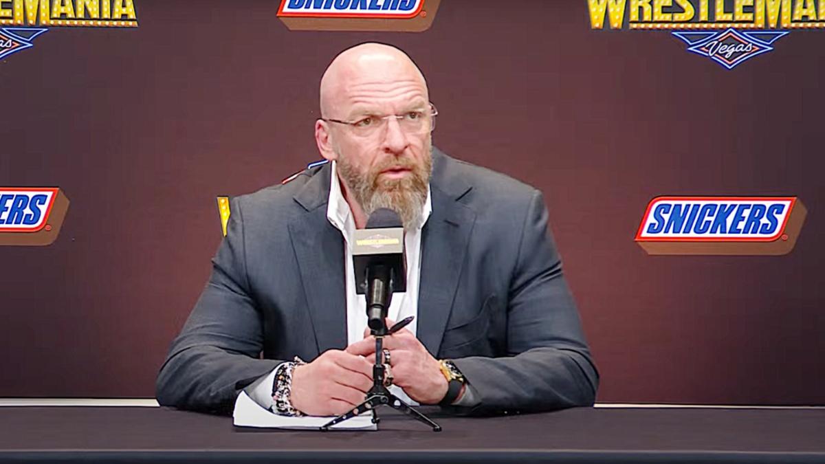 Triple H speaking at the WrestleMania 41 press conference 
