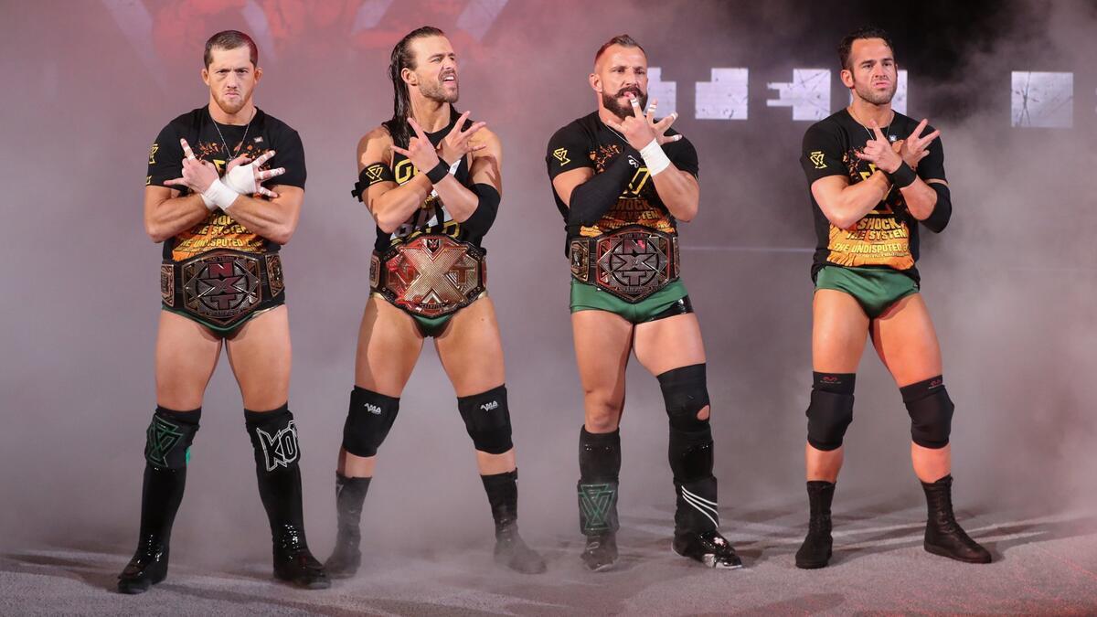Undisputed ERA standing in a line to make their entrance