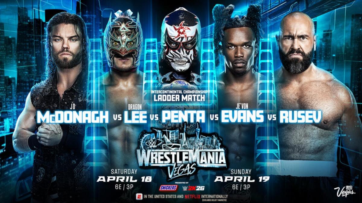 match graphic for IC Title ladder match at WrestleMania 42