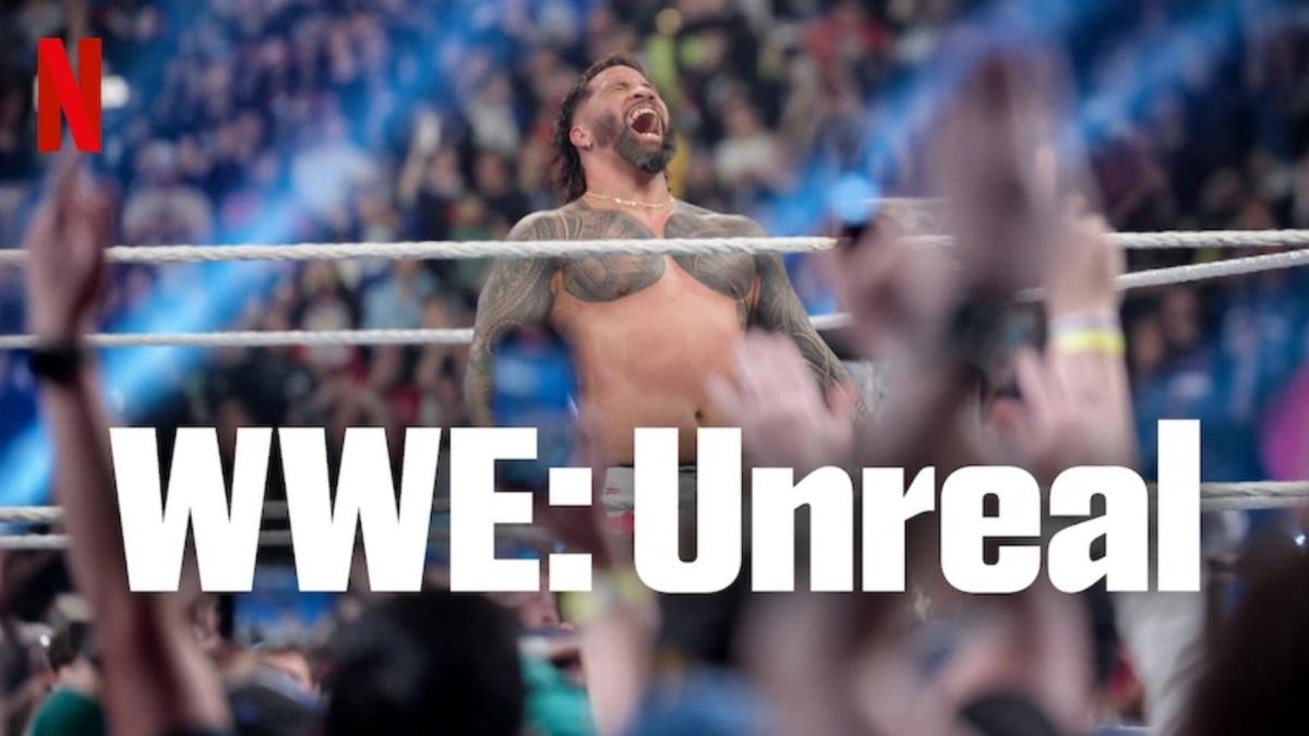 title screen for WWE: Unreal on Netflix