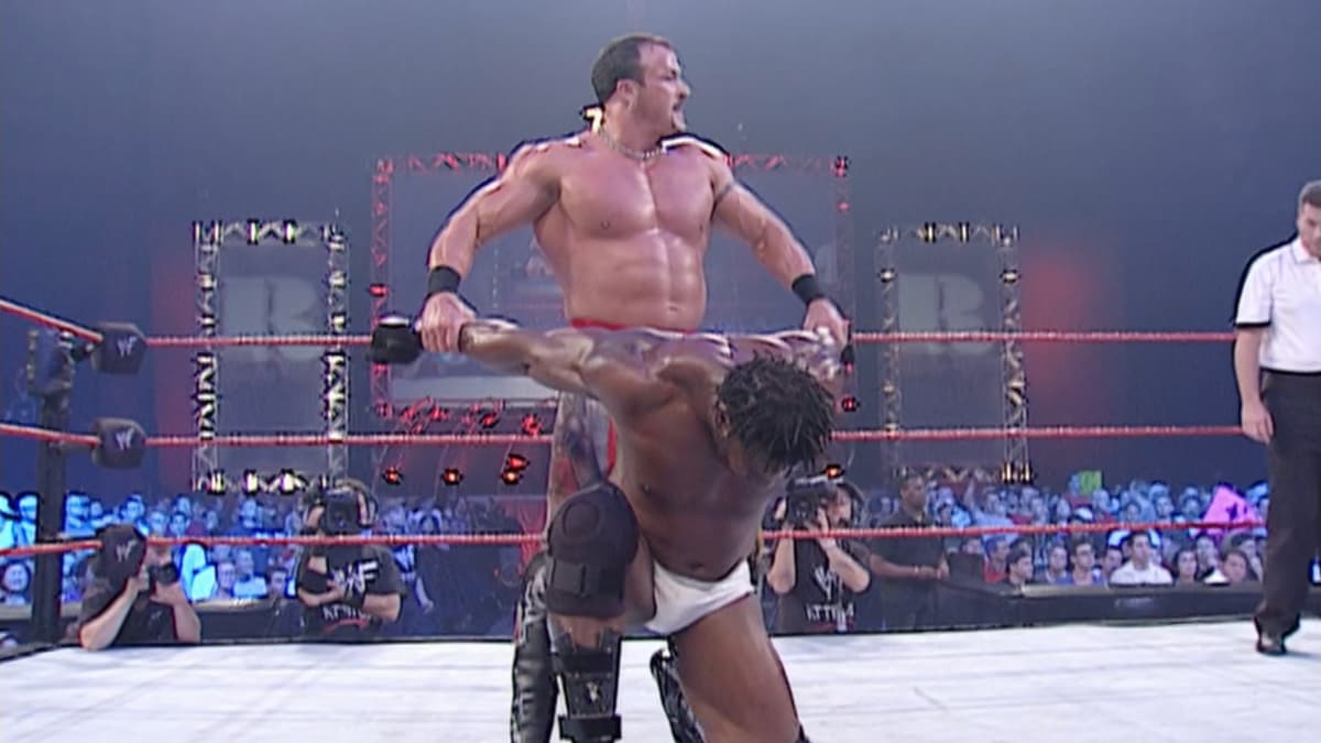 Buff Bagwell with a submission to Booker T on WWE Raw