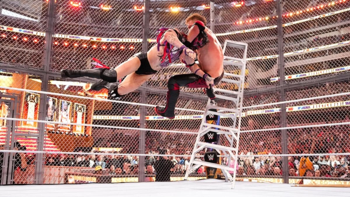 Edge and Finn Balor inside Hell In A Cell