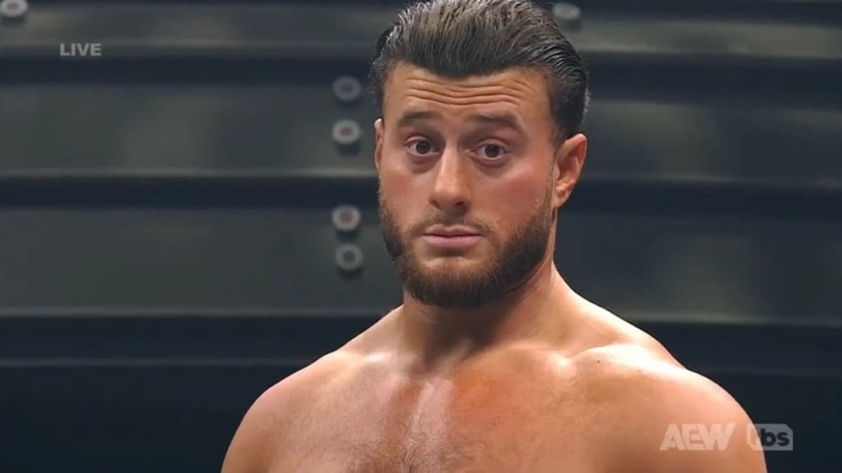MJF looking surprised on AEW Dynamite