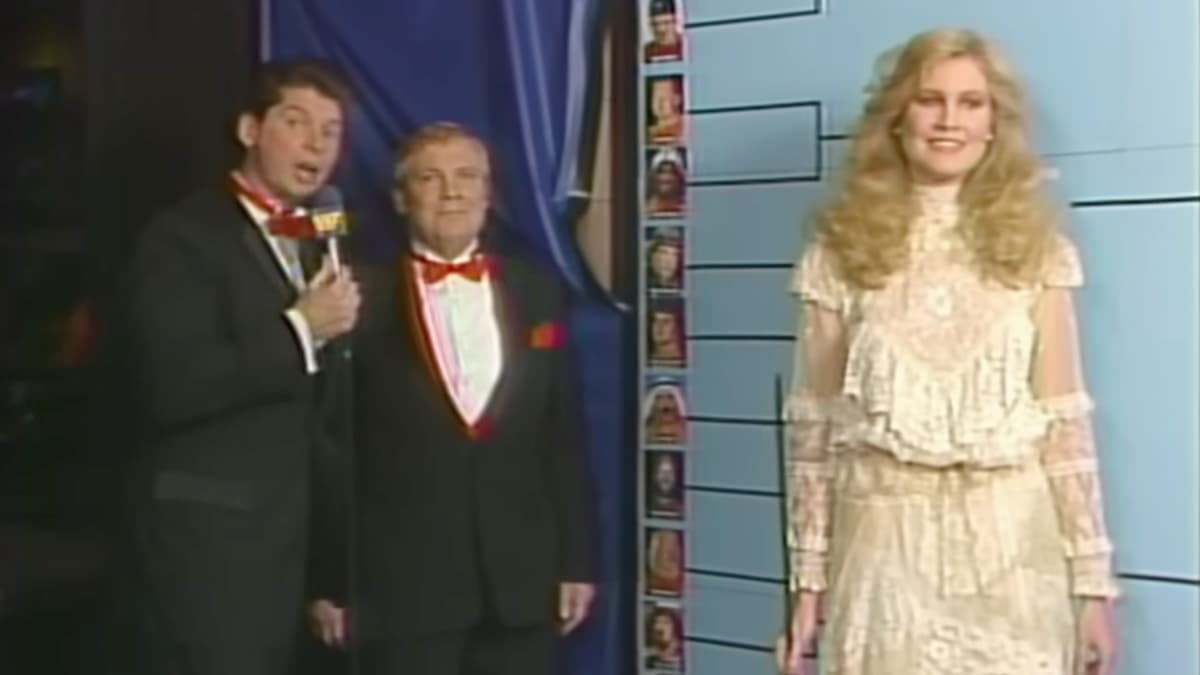 Vince McMahon with Lord Alfred Hayes and Susan Waitkus at WWF The Wrestling Classic